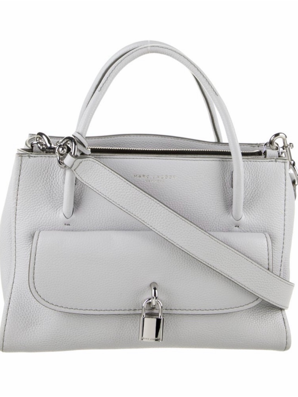 Marc Jacobs Grey Leather Top-Handle Satchel